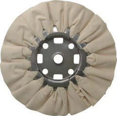 Divine Brothers - 8" Diam x 1/2" Thick Unmounted Buffing Wheel - Ventilated Bias Cut, 5/8" Arbor Hole - Exact Tooling