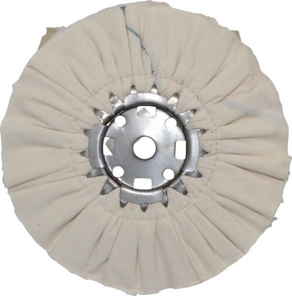 Divine Brothers - 10" Diam x 1/2" Thick Unmounted Buffing Wheel - Ventilated Bias Cut, 3/4" Arbor Hole - Exact Tooling
