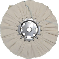 Divine Brothers - 10" Diam x 1/2" Thick Unmounted Buffing Wheel - Ventilated Bias Cut, 3/4" Arbor Hole - Exact Tooling