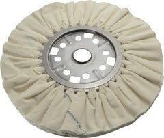 Divine Brothers - 12" Diam x 1/2" Thick Unmounted Buffing Wheel - Ventilated Bias Cut, 1-1/4" Arbor Hole - Exact Tooling