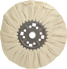Divine Brothers - 14" Diam x 1/2" Thick Unmounted Buffing Wheel - Ventilated Bias Cut, 1-1/4" Arbor Hole - Exact Tooling