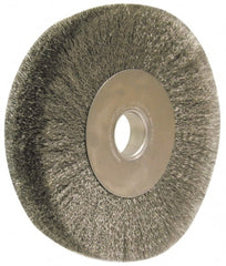 Anderson - 12" OD, 2" Arbor Hole, Crimped Steel Wheel Brush - 2" Face Width, 3" Trim Length, 0.0118" Filament Diam, 3,000 RPM - Exact Tooling