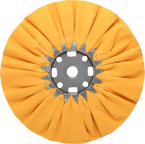 Divine Brothers - 10" Diam x 1/2" Thick Unmounted Buffing Wheel - Ventilated Bias Cut, 3/4" Arbor Hole - Exact Tooling