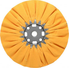 Divine Brothers - 10" Diam x 1/2" Thick Unmounted Buffing Wheel - Ventilated Bias Cut, 3/4" Arbor Hole - Exact Tooling