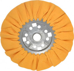 Divine Brothers - 12" Diam x 1/2" Thick Unmounted Buffing Wheel - Ventilated Bias Cut, 1-1/4" Arbor Hole - Exact Tooling