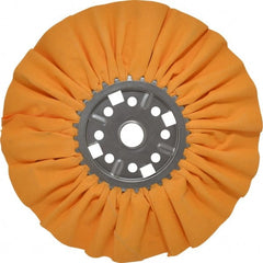 Divine Brothers - 14" Diam x 1/2" Thick Unmounted Buffing Wheel - Ventilated Bias Cut, 1-1/4" Arbor Hole - Exact Tooling