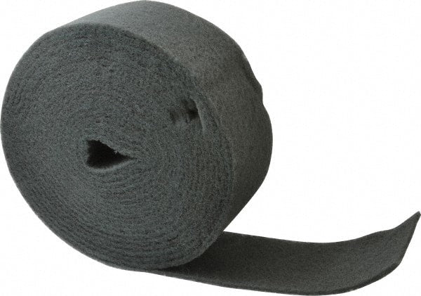 Superior Abrasives - 30' Long x 4" Wide Nonwoven Roll - Very Fine Grade, Gray, Silicon Carbide - Exact Tooling