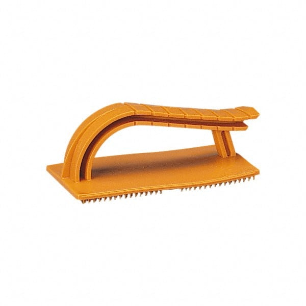 Standard Abrasives - 3-5/8" Wide Plastic Hand Pad Holder with Backing Pad Attachment - Compatible with Scouring Pads - Exact Tooling