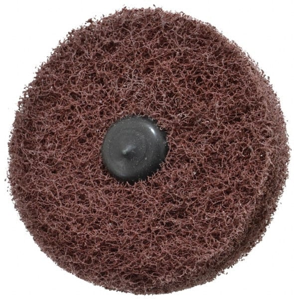 Standard Abrasives - 3" Diam, Medium Mounted Scrubber Buffing Wheel - 2 Ply, Medium Grade, 1/4" Shank Diam, 8,000 RPM - Exact Tooling