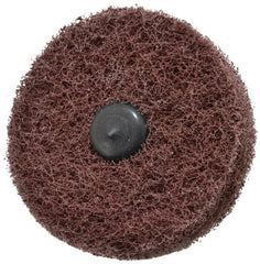 Standard Abrasives - 3" Diam, Medium Mounted Scrubber Buffing Wheel - 2 Ply, Medium Grade, 1/4" Shank Diam, 8,000 RPM - Exact Tooling