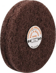 Standard Abrasives - 4" Diam, Medium Mounted Scrubber Buffing Wheel - Exact Tooling