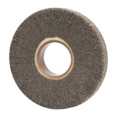 Made in USA - 6" Diam 220 Grit Silicon Carbide Unmounted Flap Wheel - 2" Hole, 1" Wide, Density 7, Nonwoven, Grade Very Fine, 3,400 Max RPM - Exact Tooling