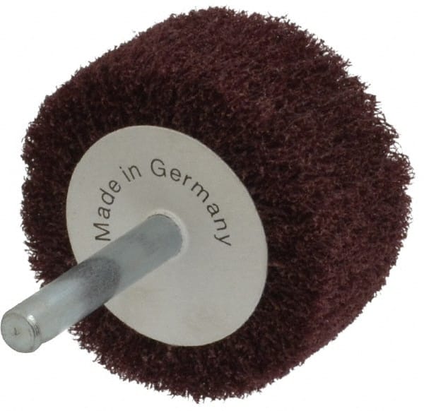 Value Collection - 2" Diam x 1" Face Width, Very Fine Aluminum Oxide Nonwoven Mounted Flap Wheel - 1/4" Shank Mount - Exact Tooling