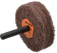 Standard Abrasives - 2" Diam, Medium Mounted Scrubber Buffing Wheel - Exact Tooling