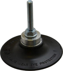 Standard Abrasives - 3" Diam Quick-Change Type S Disc Backing Pad - 1/4" Shank Diam, Medium Density, 20,000 RPM, SocAtt Compatible - Exact Tooling