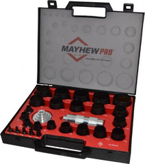 Mayhew - 27 Piece, 1/8 to 2", Hollow Punch Set - Comes in Plastic Case - Exact Tooling