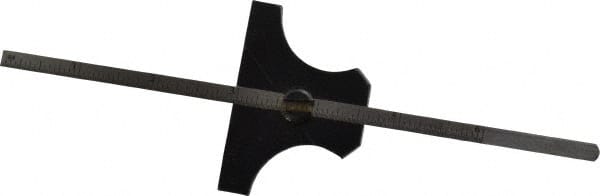 Value Collection - 0 to 6 Inch Rule Measurement Range, 15 to 45° Angle Measurement Range, Steel Depth and Angle Gage - 45° Angle Graduation, 1/32 Inch Rule Graduation - Exact Tooling