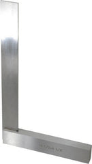 Value Collection - 10-1/2" Blade Length, 6-3/8" Base Length Steel Square - 0.0004" Accuracy, Beveled Edge - Exact Tooling