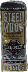 Value Collection - Finest Grit, Grade 0000 Steel Wool Pad - 4" Long x 3" Wide - Exact Tooling
