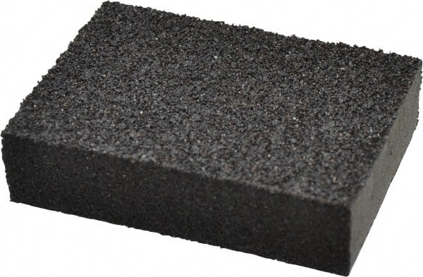 Made in USA - 2-3/4" Wide x 3-3/4" Long, Coarse & Medium Grade Sanding Sponge - 36 & 60 Grit, 1" Thick - Exact Tooling