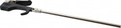 Coilhose Pneumatics - Safety Extension Tube Thumb Lever Blow Gun - 1/4 NPT, 10" Tube Length, Zinc - Exact Tooling