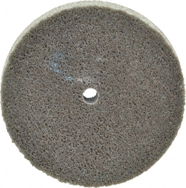 Standard Abrasives - 3" Diam, 1/4" Center Hole, Medium Grade, Aluminum Oxide Deburring Wheel - Exact Tooling