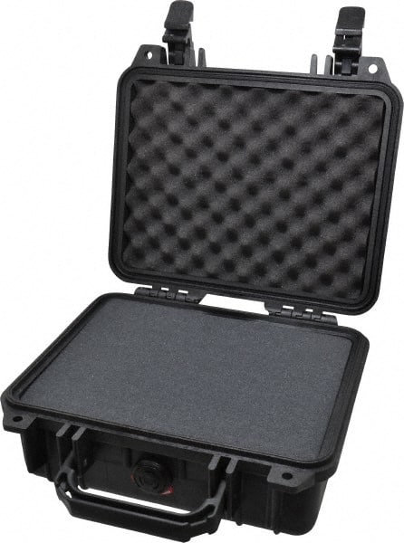 Pelican Products, Inc. - 9-11/16" Wide x 4-7/8" High, Clamshell Hard Case - Black, Structural Resin - Exact Tooling