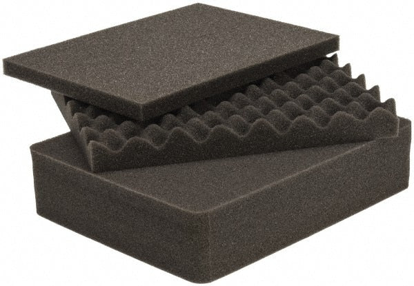 Pelican Products, Inc. - Tool Box Foam Replacement Foam Set - 7-53/64" Wide x 4-1/8" High, Black, For Fits Case No. 97-103-6 - Exact Tooling