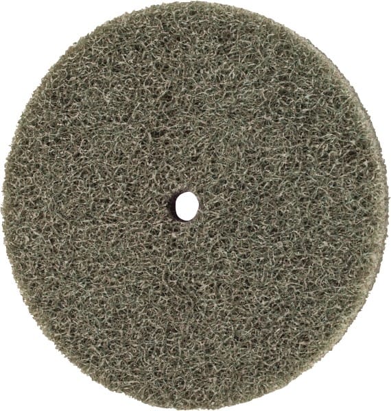 Standard Abrasives - 3" Diam, 1/4" Center Hole, Medium Grade, Aluminum Oxide Deburring Wheel - Exact Tooling