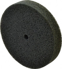 Standard Abrasives - 3" Diam, 1/2" Face Width, 1/4" Center Hole, Fine Grade, Silicon Carbide Deburring Wheel - Exact Tooling