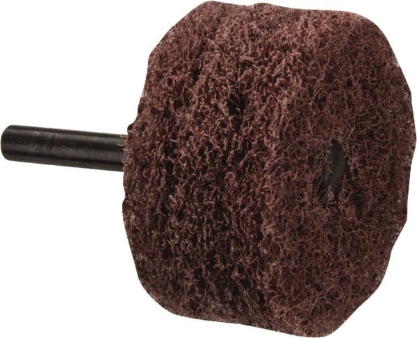 Standard Abrasives - 2" Diam, Medium Mounted Scrubber Buffing Wheel - Exact Tooling