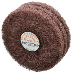 Standard Abrasives - 4" Diam, Medium Mounted Scrubber Buffing Wheel - Exact Tooling