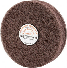 Standard Abrasives - 4" Diam, Medium Mounted Scrubber Buffing Wheel - Exact Tooling