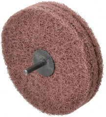Standard Abrasives - 5" Diam, Medium Mounted Scrubber Buffing Wheel - Exact Tooling