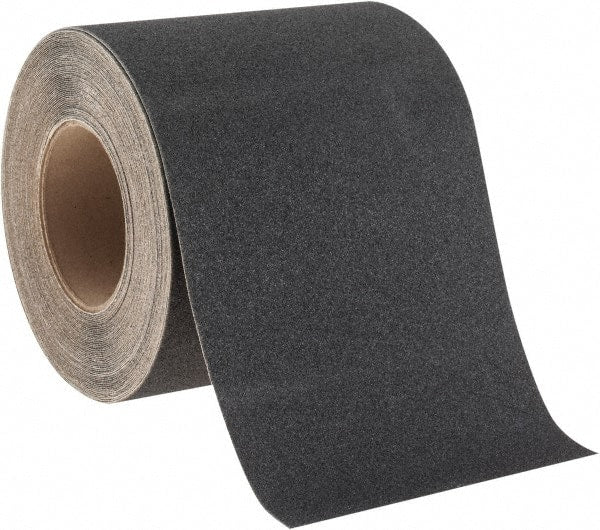 NMC - Black Solid Color Anti-Slip Vinyl Tape - 6" Wide x 60' Long x 0.02" Thick, General Traffic - Exact Tooling