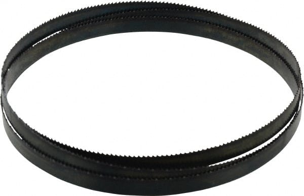 Disston - 10 TPI, 5' 8" Long x 1/2" Wide x 0.025" Thick, Welded Band Saw Blade - Carbon Steel, Toothed Edge, Raker Tooth Set, Flexible Back, Contour Cutting - Exact Tooling
