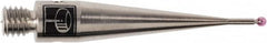 Renishaw - 0.0394 Inch Ball Diameter, Stainless Steel Stem, M3 Thread, Ruby Point Ball Tip CMM Stylus - 0.1575 Inch Working Length, 0.028 Inch Stem Diameter, 0.8268 Inch Overall Length - Exact Tooling