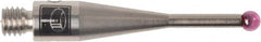 Renishaw - 0.0787 Inch Ball Diameter, Stainless Steel Stem, M3 Thread, Ruby Point Ball Tip CMM Stylus - 0.378 Inch Working Length, 0.05 Inch Stem Diameter, 0.8268 Inch Overall Length - Exact Tooling