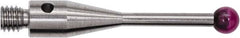 Renishaw - 0.1181 Inch Ball Diameter, Stainless Steel Stem, M3 Thread, Ruby Point Ball Tip CMM Stylus - 0.5787 Inch Working Length, 0.0591 Inch Stem Diameter, 0.8268 Inch Overall Length - Exact Tooling