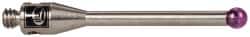 Renishaw - 0.0787 Inch Ball Diameter, Stainless Steel Stem, M2 Thread, Ruby Point Ball Tip CMM Stylus - 0.5512 Inch Working Length, 0.05 Inch Stem Diameter, 0.7874 Inch Overall Length - Exact Tooling