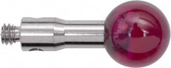 Renishaw - 0.2362 Inch Ball Diameter, Stainless Steel Stem, M2 Thread, Ruby Point Ball Tip CMM Stylus - 0.3937 Inch Working Length, 0.0984 Inch Stem Diameter, 0.3937 Inch Overall Length - Exact Tooling