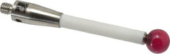 Renishaw - 0.315 Inch Ball Diameter, Ceramic Stem, M4 Thread, Ruby Point Ball Tip CMM Stylus - 1.9685 Inch Working Length, 0.1772 Inch Stem Diameter, 1.9685 Inch Overall Length - Exact Tooling
