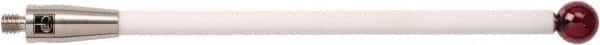 Renishaw - 0.315 Inch Ball Diameter, Ceramic Stem, M4 Thread, Ruby Point Ball Tip CMM Stylus - 3-15/16 Inch Working Length, 0.1772 Inch Stem Diameter, 3-15/16 Inch Overall Length - Exact Tooling