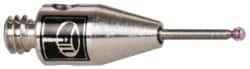Renishaw - 0.0276 Inch Ball Diameter, Carbide Stem, M2 Thread, Ruby Point Ball Tip CMM Stylus - 0.1575 Inch Working Length, 0.0197 Inch Stem Diameter, 0.3937 Inch Overall Length - Exact Tooling