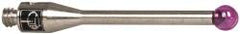 Renishaw - 0.0984 Inch Ball Diameter, Stainless Steel Stem, M2 Thread, Ruby Point Ball Tip CMM Stylus - 0.6457 Inch Working Length, 0.05 Inch Stem Diameter, 0.7874 Inch Overall Length - Exact Tooling