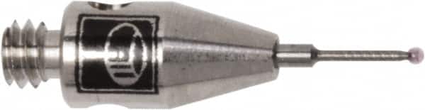 Renishaw - 0.0197 Inch Ball Diameter, Carbide Stem, M2 Thread, Ruby Point Ball Tip CMM Stylus - 0.1181 Inch Working Length, 0.02 Inch Stem Diameter, 0.3937 Inch Overall Length - Exact Tooling