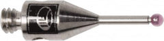 Renishaw - 0.0394 Inch Ball Diameter, Stainless Steel Stem, M2 Thread, Ruby Point Ball Tip CMM Stylus - 0.1772 Inch Working Length, 0.028 Inch Stem Diameter, 0.3937 Inch Overall Length - Exact Tooling