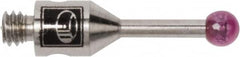 Renishaw - 0.0787 Inch Ball Diameter, Stainless Steel Stem, M2 Thread, Ruby Point Ball Tip CMM Stylus - 0.2362 Inch Working Length, 0.0394 Inch Stem Diameter, 0.3937 Inch Overall Length - Exact Tooling