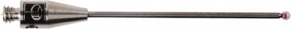 Renishaw - 0.0394 Inch Ball Diameter, Carbide Stem, M2 Thread, Ruby Point Ball Tip CMM Stylus - 0.8071 Inch Working Length, 0.028 Inch Stem Diameter, 1.0827 Inch Overall Length - Exact Tooling