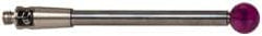 Renishaw - 0.1575 Inch Ball Diameter, Carbide Stem, M2 Thread, Ruby Point Ball Tip CMM Stylus - 1.1811 Inch Working Length, 0.0787 Inch Stem Diameter, 1.1811 Inch Overall Length - Exact Tooling
